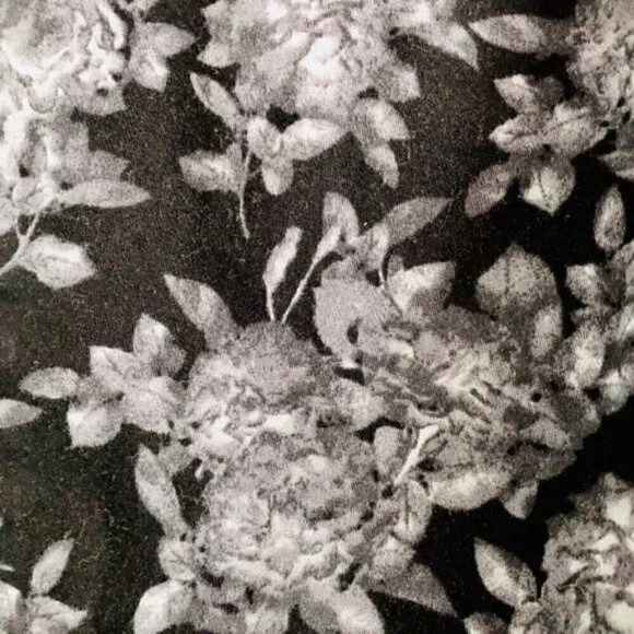 Charter Club Jean Capri Jean 14 Modern Fit Skinny Stretch Floral Black Gray - Picture 3 of 9